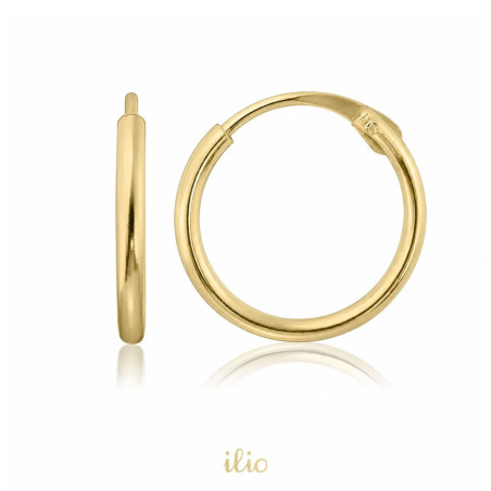 Cercei aur galben 14K Tortite mici, 10 x 1 mm