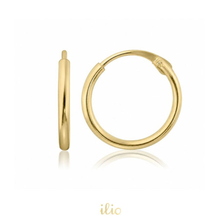 Cercei aur galben 14K Tortite mici, 10 x 1 mm