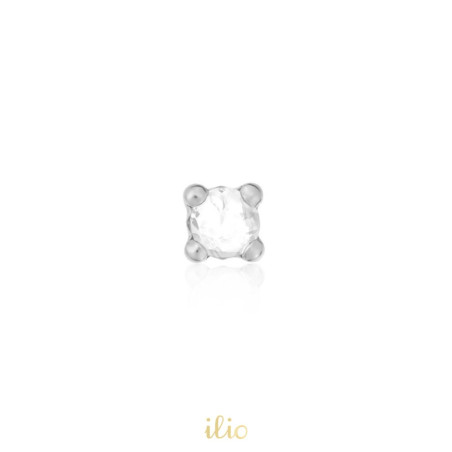 Diamant mic, 3 mm - Cercel aur alb 14K ! SE VINDE LA BUCATA !
