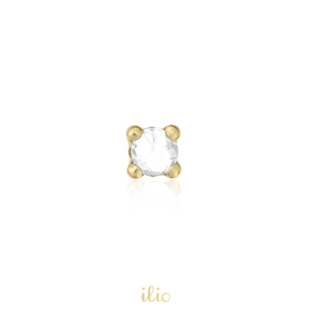 Diamant mic, 3 mm - Cercel aur galben 14K ! SE VINDE LA BUCATA !