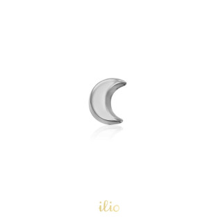 Luna, 5 mm - Cercei aur alb...