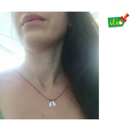 Pandantiv aur alb 14K Baietel