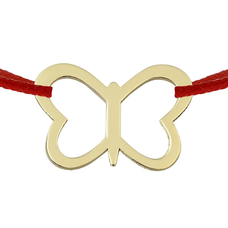 Bratara snur Pandant aur galben 14K Talpite bebe