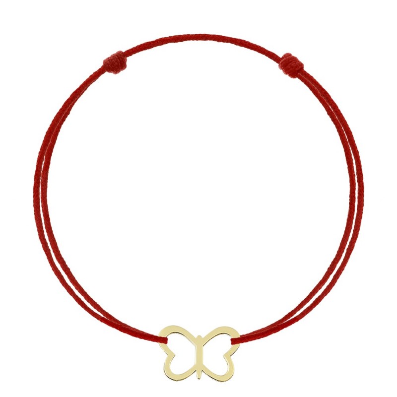 Bratara snur Pandant aur galben 14K Talpite bebe