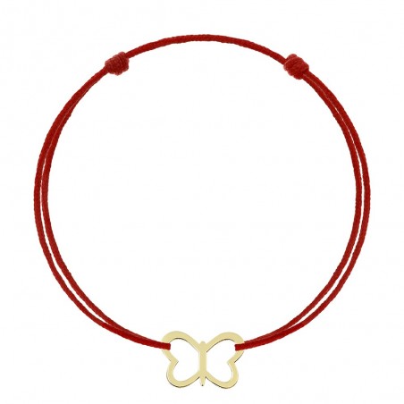 Bratara snur Pandant aur galben 14K Talpite bebe