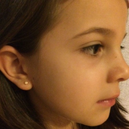 Cercei aur alb 14K Floricele cu diamant