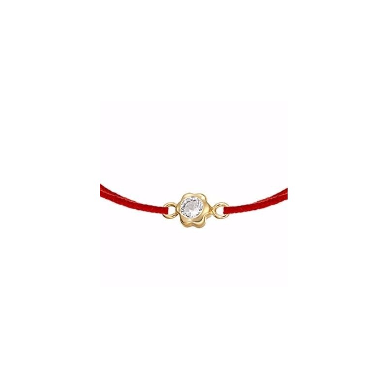 Bratara snur Pandant aur galben 14K Floricica