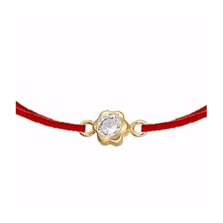 Bratara snur Pandant aur galben 14K Floricica