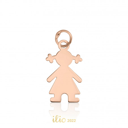 Pandantiv Fetita, 10 mm - aur roz 14K
