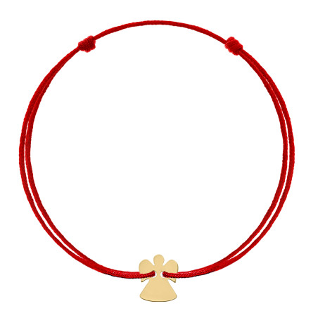 Pandant Ingeras, 8 mm - aur galben 14K pe bratara snur
