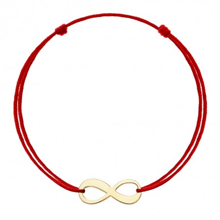 Bratara snur Pandant aur galben 14K Infinit mare