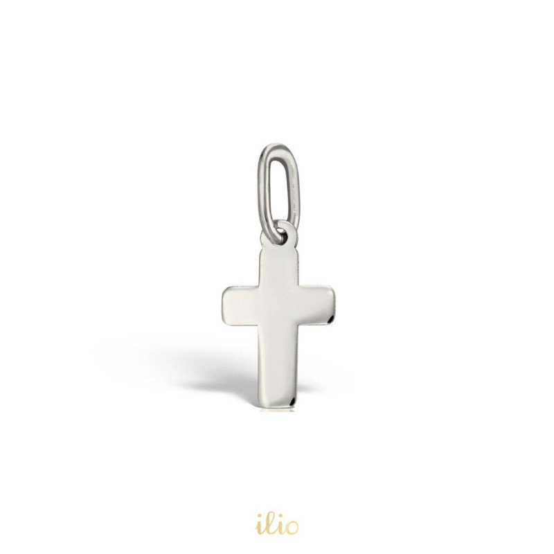 Pandantiv Cruciulita, 10 mm - aur alb 14K