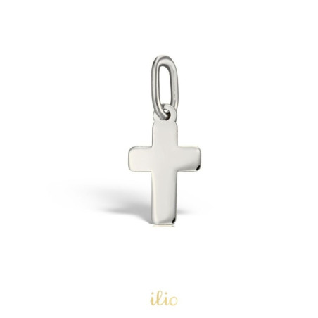 Pandantiv Cruciulita, 10 mm - aur alb 14K