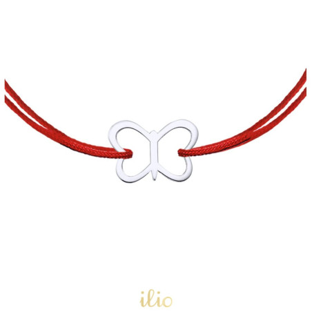 Pandant fluturas contur, 8 mm - aur alb 14K