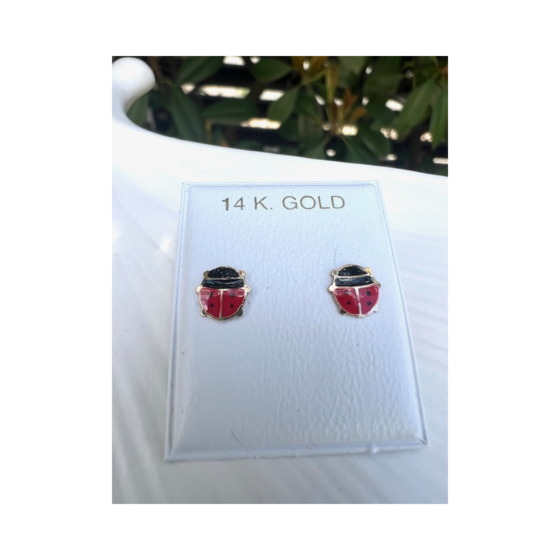Cercei aur galben 14K Gargarite plate, 7 mm